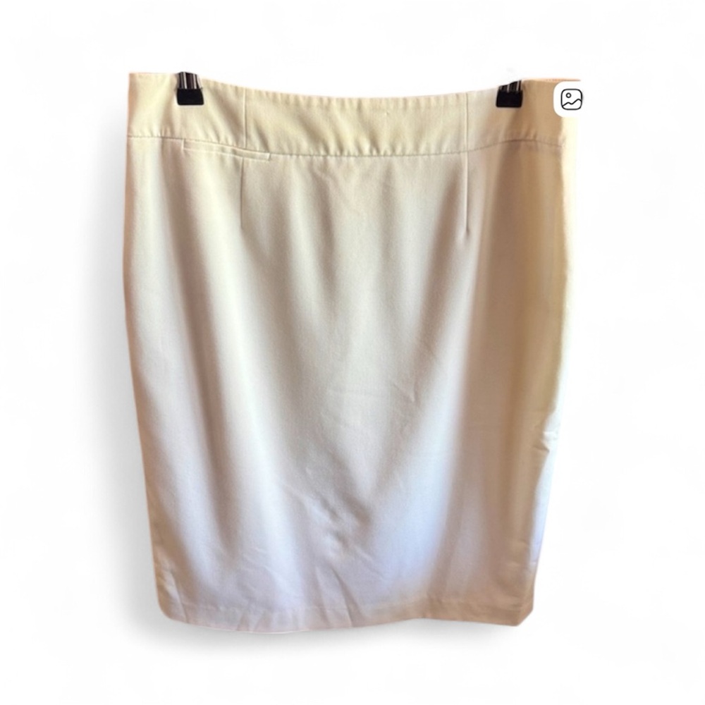 Calvin Klein Women’s Size 10 White Elegant Pencil MIDI length Skirt Office Job